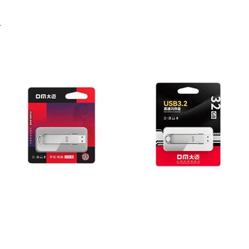 Флеш-накопичувач DM Daimai 512 ГБ типу C USB 3.2 для Android, металевий, високошвидкісний, з двома інтерфейсами, для телефонів та комп'ютерів