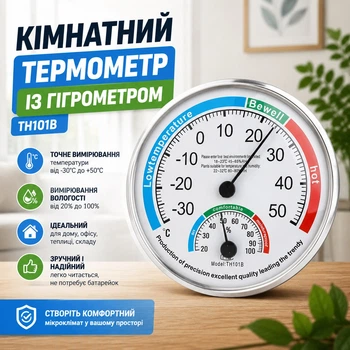 Комнатный термометр с гигрометром TH101B