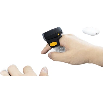 Беспроводной 2D Bluetooth сканер-пистолет NTEUMM, носимый портативный сканер Ring King для кассиров супермаркетов, складов, экспресс-логистики, универсальный сканер штрих-кодов Z8