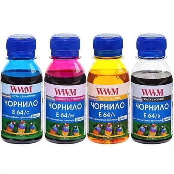 Комплект чернил WWM Epson L110/210/355 B/C/M/Y 4*100г (E64SET4-2)