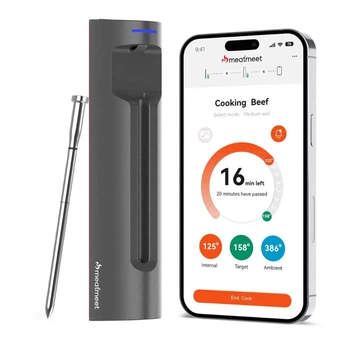 Беспроводной термометр для мяса Meatmeet S Pro Bluetooth 6 сенсоров IP69 ±0.1°C