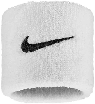 Напульсники Nike Swoosh классические 2PK белые для спорта контроль пота унисекс спортивные банданки