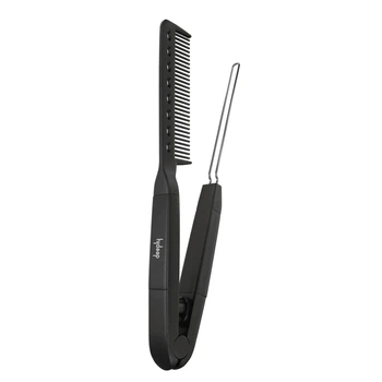 Расческа-зажим для волос deeply hairbrush v shaped metal comb для равномерного распределения средства по прядям Черный