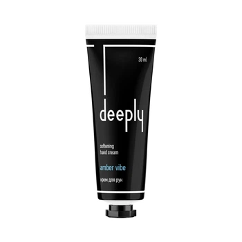 Крем для рук deeply amber vibe softening hand cream для м’якості й захисту шкіри від сухості з вершково-ванільним ароматом 30 мл