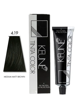 Перманентная краска для волос Keune Tinta Color 4.19 Средний пепельно-зеленый коричневый 60 мл шелковые протеины натуральный воск