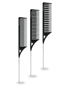 Набор гребешков Dreamweaver Comb Black 3 шт антистатические черные