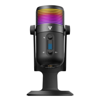 Fantech MCX03 Leviosa Max - микрофон конденсаторный, кардиоидный, USB-C, 192 кГц/24 бит, 16 мм, RGB, сенсорное управление
