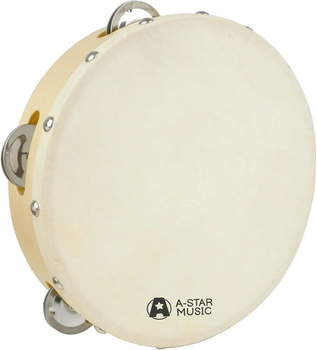 Тамбурин A-Star AP3312, 8" (20 см), деревянный музыкальный инструмент.