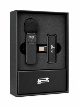 Беспроводной микрофон Aigo S41 Type-C для Android, смартфона, записи видео, стримов, интервью, шумоподавление