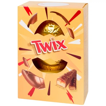 Шоколадне великоднє яйце Twix з батончиком 170 г (5000159604611)