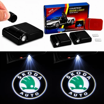 Підсвітка дверей проєкція для Skoda (шкода) LED зелена
