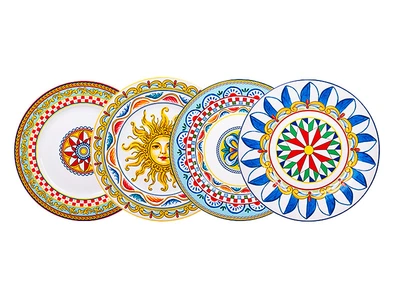 Набор фарфоровых обеденных тарелок 27 см Dolche White 4 шт 1922-124