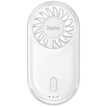 Портативный вентилятор Hoco HX611 ultra-thin pocket 900 mAh Milky White