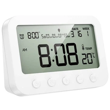 Электронный термогигрометр + часы Hoco HX44 Indoor White