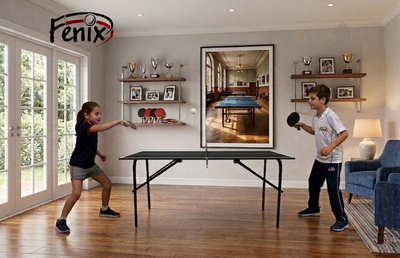 Теннисный стол детский Fenix Kids, черный