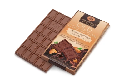 Шоколад "OLD Collection" ХКФ Молочный с миндалем 200г (16)