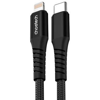 Кабель USB 3.1 Type-C M-Lightning M, 1.0м, чорний, 27W PD, Choetech
