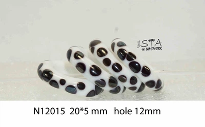 Набір скляних намистин отвір 12мм № 12015 ISTA Lampwork