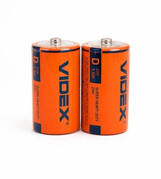 Батарейка "VIDEX" R20P 2 шт