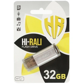 Флешка Hi-Rali 32 GB Stark series Silver (HI-32GBSTSL)