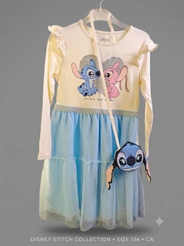 Платье для девочек Disney Stitch и Angel от C&A, сумочка в комплекте, р. 134