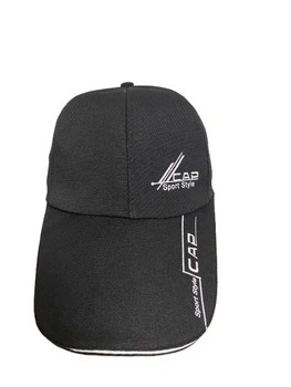 Бейсболка кепка чоловіча спортивна з вишивкою та принтом « CAP Sport Style” чорна розмір 54-58