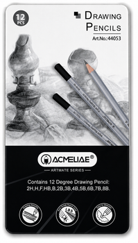 Карандаши графитные ACMELIAE ARTMATE 44053, 12 штук в металлическом футляре