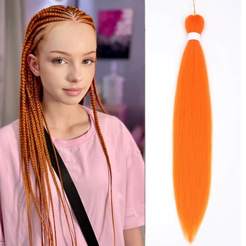 Канекалон Easy Braid 24с однотонний яскравий помаранчевий