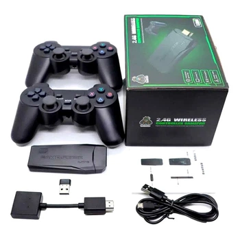 Ігрова приставка M-GAME Sega 64 GB з двома бездротовими джойстиками 10000 ігор 4K Ultra HD HDMI адаптер для телевізора ретро консоль