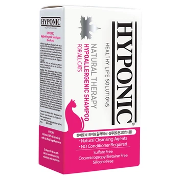 Гипоаллергенный шампунь для котов Hyponic Hypoallergenic Shampoo Jojoba Cats, 10 саше х 10 мл