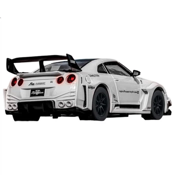 Модель автомобиля Heimanba GTR в масштабе 1:24, белая, для мальчиков и девочек, коллекционный экспонат из сплава, подарок для детей.