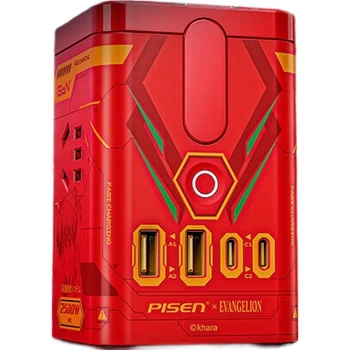 Зарядное устройство Pisen EVA 65 Вт GaN многопортовое для iPhone 17, Lenovo, Huawei и Xiaomi