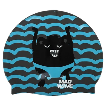 Шапочка для плавания детская M-D Junior MONSTER (Силикон, Голубой) (M057309_Голубой)
