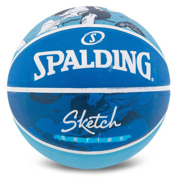 Баскетбольный мяч резиновый №7 S-G SKETCH DRIBBLE 84448Y Синий