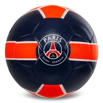 Мяч футбольный №5 PU ламинированный гибридная сшивка HYBRID BALLONSTAR PARIS SAINT-GERMAIN FB-7952 Темно-синий-красный