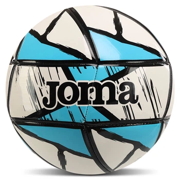 Мяч футзальный №4 PU ламинированный гибридная сшивка Joma PENTAFORCE 401494-116 Белый-бирюзовый