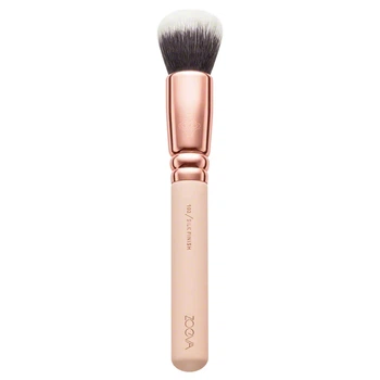 Профессиональная кисть для нанесения и растушевки тона ZOEVA 102 Silk Finish Rose Gold