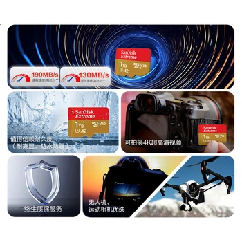 Карта памяти SanDisk microSD 1 ТБ A2 V30 U3 для DJI Pocket 3, Action 6 и экшн-камер