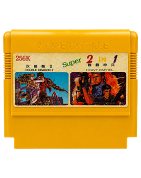 Збірник Ігор RMC Famicom Dendy 2 in 1 Heavy Barrel, Double Dragon II 90х TV Game Remarks Англійська Версія Тільки Картридж Б/У