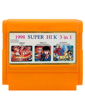 Збірник Ігор RMC Famicom Dendy 3 in 1 Fatal Fury Special, Double Dragon III, SD Hero Soukessen JY-014 90х TV Game Японська Версія Тільки Картридж Б/У