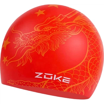 Шапочка для плавания ZOKE 623503227 детская силиконовая с защитой ушей унисекс