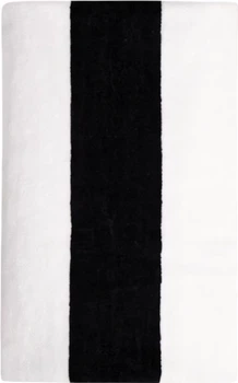 Ręcznik Homla Lawena w czarno-białe pasy 100x150 cm (5906496733338)