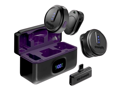 Микрофон для смартфона Streamplify MIC GO-48-WL Black (SPML-MG1C051.11)