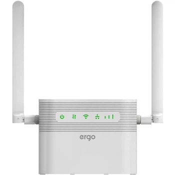 Мобільний маршрутизатор роутер ERGO R023 4G Wi-Fi акумулятор White (R023)