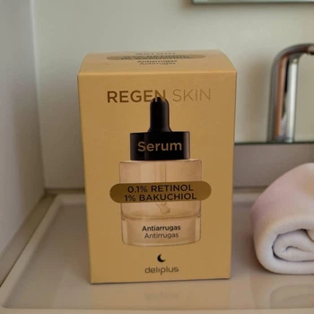 Омолаживающая антивирусная регенерирующая сыворотка для лица Deliplus Regen Skin Serum с ретинолом 0.1% и бакучиолом 1%, 30 мл