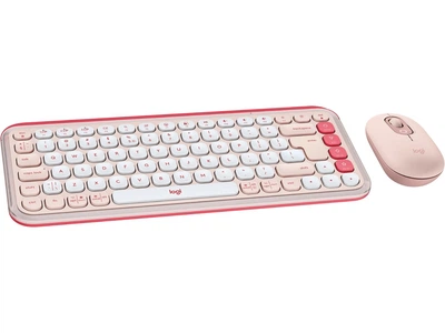 Клавіатура + миша бездротова Logitech Pop Icon Combo Rose (920-013142)