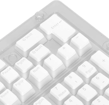 Набор клавиш Pudding Keys, 129 клавиш PBT двухцветные для механических игровых клавиатур (белый).