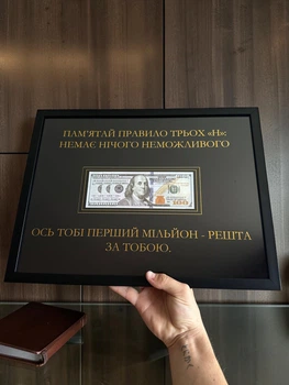 Подарунок Мотиваційний Постер з вашим написом (А3 30х40см)