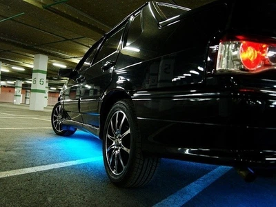 Яскрава LED підсвітка днища авто блакитна 12V (2х135 см, 2х115 см) — водозахисна та протиударна в силіконі (COPY) (COPY)
