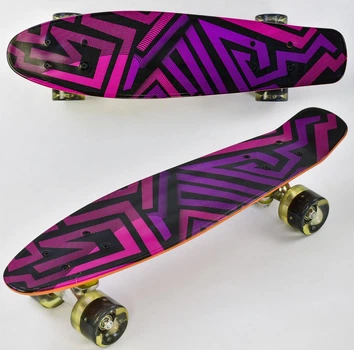 Скейт пенни борд F5490 Best Board колеса ПУ что светятся 55 см